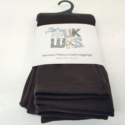 Muk Luks Womens Fleece Lined Leggings Brown Size S/M Height 4'9-5'4 Style: 22115