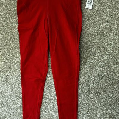 Torrid Adrenline Solid Red Cotton Full Length Leggings Size 1XL