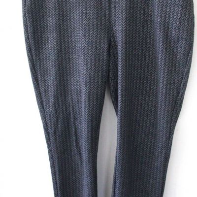 Women's THE LOFT Metallic Gray Chevron Leggings - Size Large