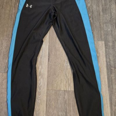 Under Armour heatgear compression blue and gray leggings size large