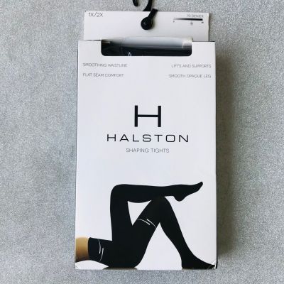 H Halston Women's Shaping Tights Size 1X/2X  (Black)