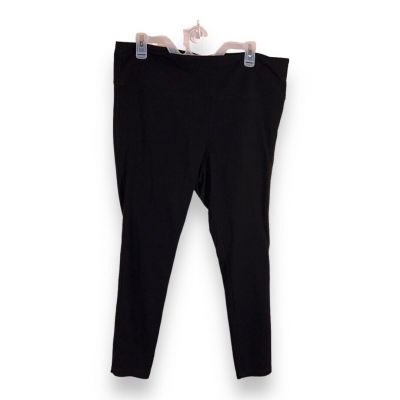 XXL MAX AND MIA BLACK LEGGINGS STRETCH PULL ON OPAQUE PANTS CLASSIC