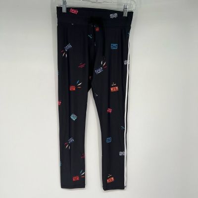 The Upside Boombox Printed Stretch Leggings Women's Size 8 Black Cropped Active