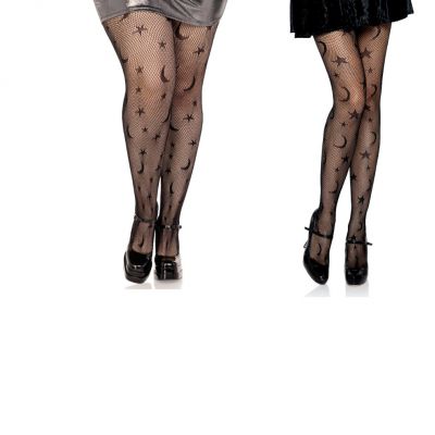 Brand New Celestial Net Tights Pantyhose Leg Avenue 9754 Regular and Plus Size