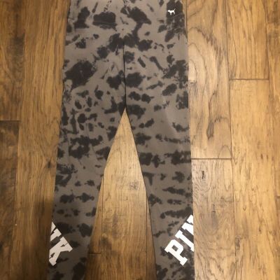 Pink By VS Camo Gray/black Leggings Camp, Yoga, Hike , Workout Comfy Stretchy