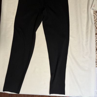 Cable & Gauge Women's Black Slimming Knit Leggings Size XL New