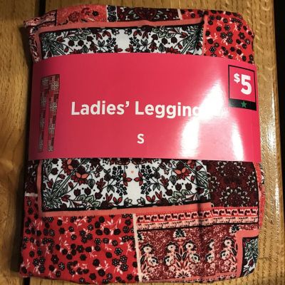 Ladies SMALL (4-6) Leggings Cute*Floral Pattern, Soft, Comfortable, Stretchy