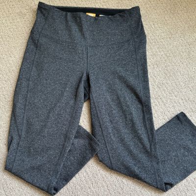 lucy Sz s power max perfect core Leggings Workout Pant Compression Gray Cropped