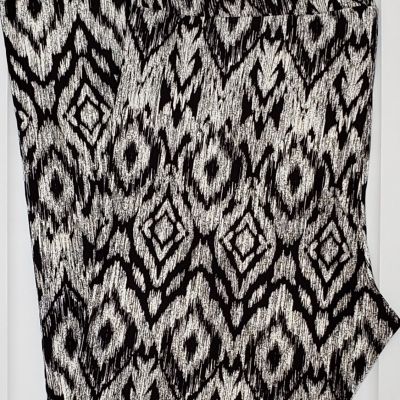 OS LuLaRoe One Size Leggings Black Gray Aztec Southwest Tribal Print NWT P49