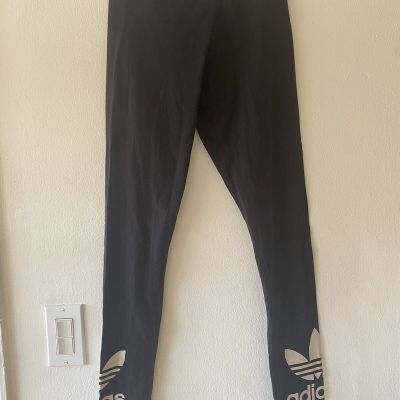 ADIDAS ORIGINALS WOMEN'S TREFOIL LOGO TIGHTS Black Size XS