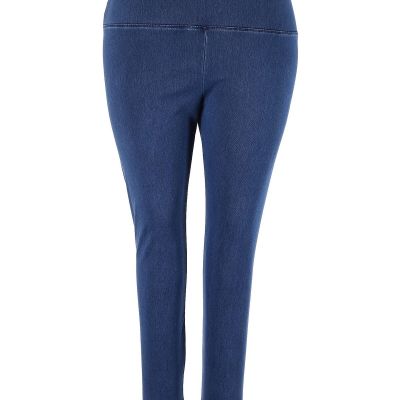 Into Women Blue Leggings 3X Plus