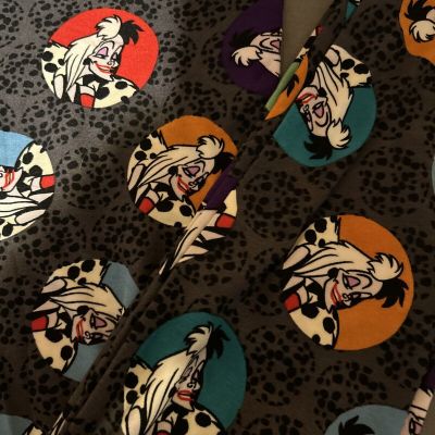 LuLaRoe NWOT OS Disney Villians Cruella Deville Circle Print Leggings