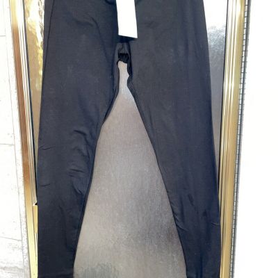 Soda Blu Black Stretch Leggings With Snaps At Ankle Size Medium