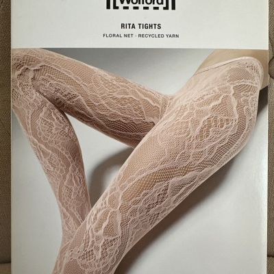 Wolford Rita Tights NEW BLACK Floral net