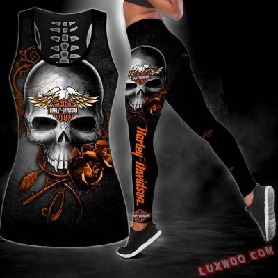 Harley--Davidson Limited Edition Woman Tanktop Legging 3D All Over Print S-5XL