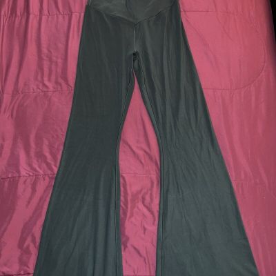 Aerie OFFLINE Real Me High Waisted Crossover Flare Legging Deep Green Large