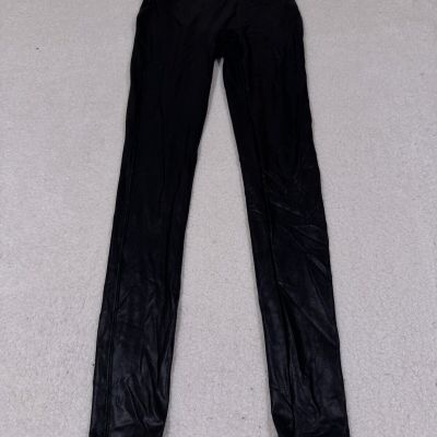 Spanx Faux Leggings Womens Small Black Faux Leather Compression Pants