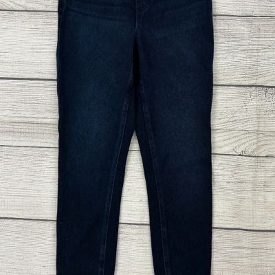 SPANX JEAN-ISH ANKLE Womens Sz Small Dark Denim Stretch Shaping Leggings EXC