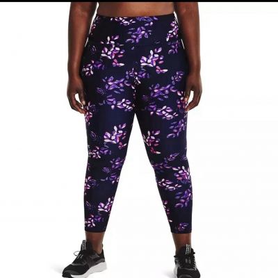 NEW UNDER ARMOUR Leggings Plus Size Printed Leggings Purple Women’s  1XLARGE