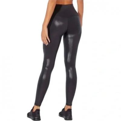 FIRE Wildfox  DYLAN Black High Waisted Shiny Leggings Size XL NWT Metal