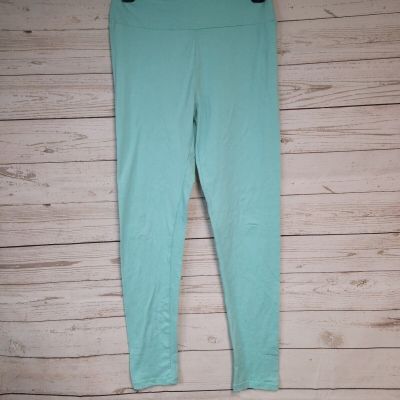 Lularoe Solid Teal Legging OS Women's One Size Soft Mint Green