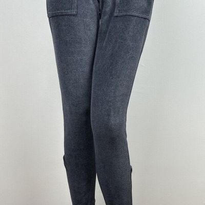 Athleta Leggings Women XXS Gray Velvet Velour Jogger Sweatpants Bottoms Pants