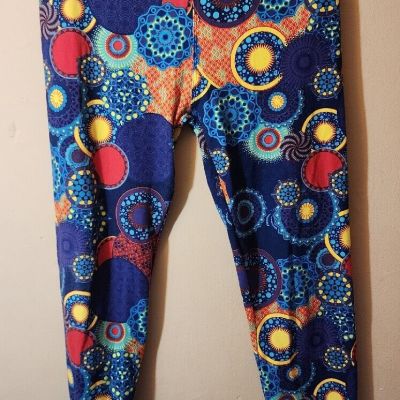 LuLaRoe Leggings Bright Geometric Circles Size One Size