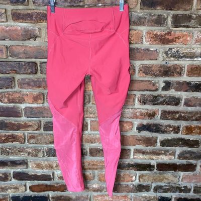 Under Armour Pink Vanish Pleated Sheer Ankle Leggings Women's Size Small