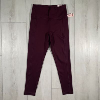 NWT Victoria's Secret Size 8 Plum Purple Studio 7/8 High Rise Leggings Workout