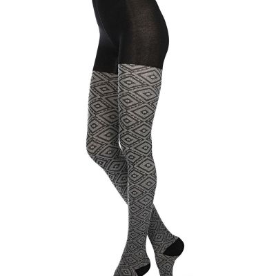 Diamond Cut Cotton Blend Sweater Tights