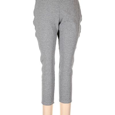 Lands' End Women Gray Leggings L Petites