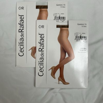 Gemini  Sheer Matte Pantyhose 15 Denier Tights by Cecilia de Rafael