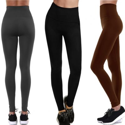 High-Waisted Fleece Lined Leggings - Regular And Plus Sizes