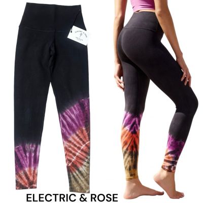 NWT Electric & Rose Tie-Dye High Waist Athleisure Loungewear Leggings Size XS