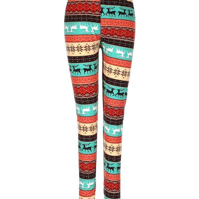 Eevee Women Green Leggings One Size Plus