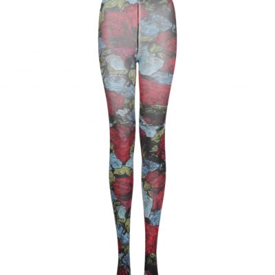 Versace Womens Floral Print Tights