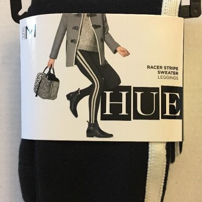 HUE 1 Pair of Racer Stripe Sweater Black Leggings M NWT 8-10 Brand New U15926