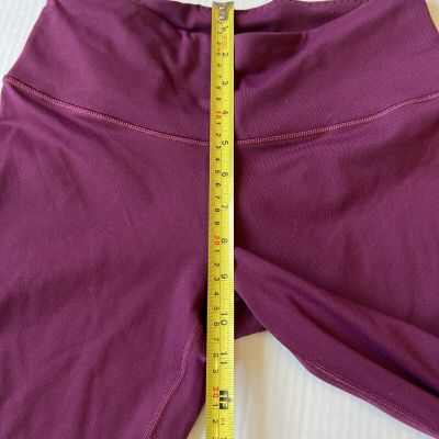 Victoria's Secret Sport Sz S Leggings Shimmer sides detail Burgundy Running Yoga