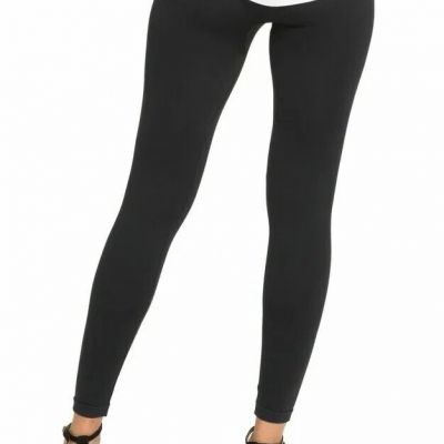 NWT SPANX Solid Black SZ 1X  Look At Me Now Seamless Leggings FL351P