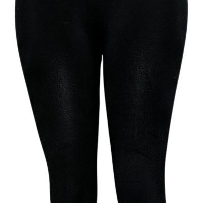 Breezies Tummy Smoothing Seamless  Cropped Leggings Women's Sz M Black