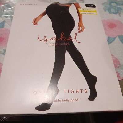 Isabel Ladies opaque Maternity tights-black-S/M-New with tags-retail 16.99