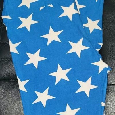 lularoe tc leggings Blue With Stars Patriotic 4th Of July