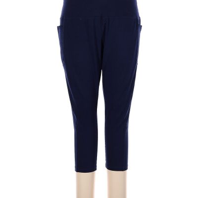 Eleven Women Blue Leggings 1X Plus