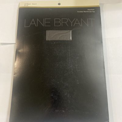 Lane Bryant Daysheer Tights Invisible Reinforced Toe Off Black Women's Size E AI