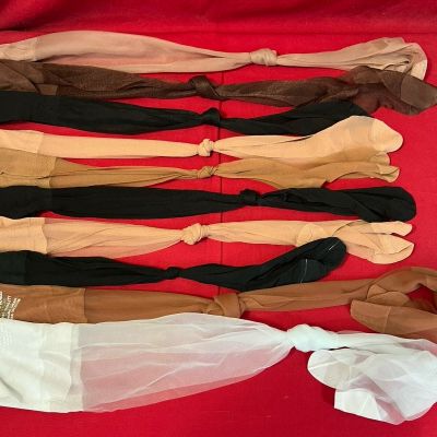 ASSORTED STOCKINGS LOT SIZE VARIES - 10 Pair Of No Tag Non-Stay-ups