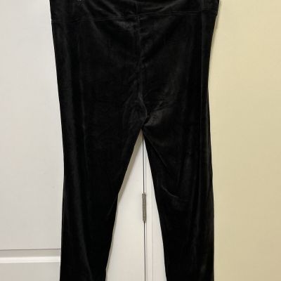 Cuddl Duds Double Plush Velour Leggings Black 3X A293100