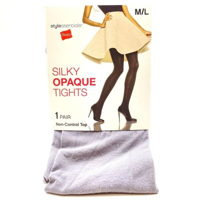 Hanes Silky Revitalizing Tights, Graduated Compression, Opaque Leg GRAY M/L