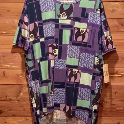 LuLaRoe Disney Irma Style Short Sleeve Shirt Size XXS Maleficent New W/ Tags