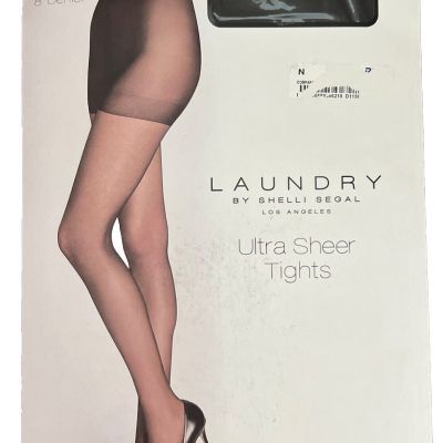Laundry by Shelli Segal Luxury Control Top Ultra Sheer Tights  Black Size 3