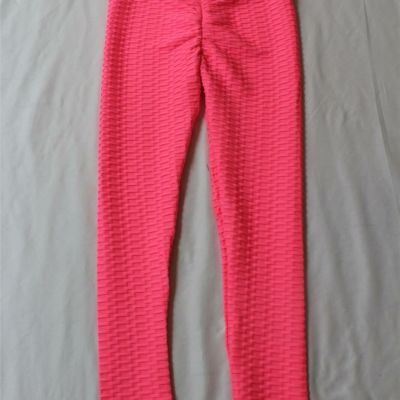 Gevity Women's 7/8 Moisture Wicking Scrunch Leggings CD4 Pink Medium NWT